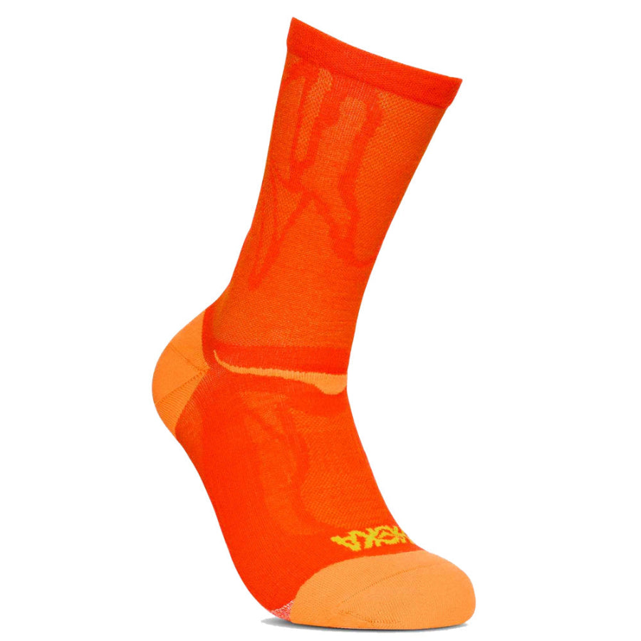 Hoka One One calcetines Clifton 10 Crew Run Naranja