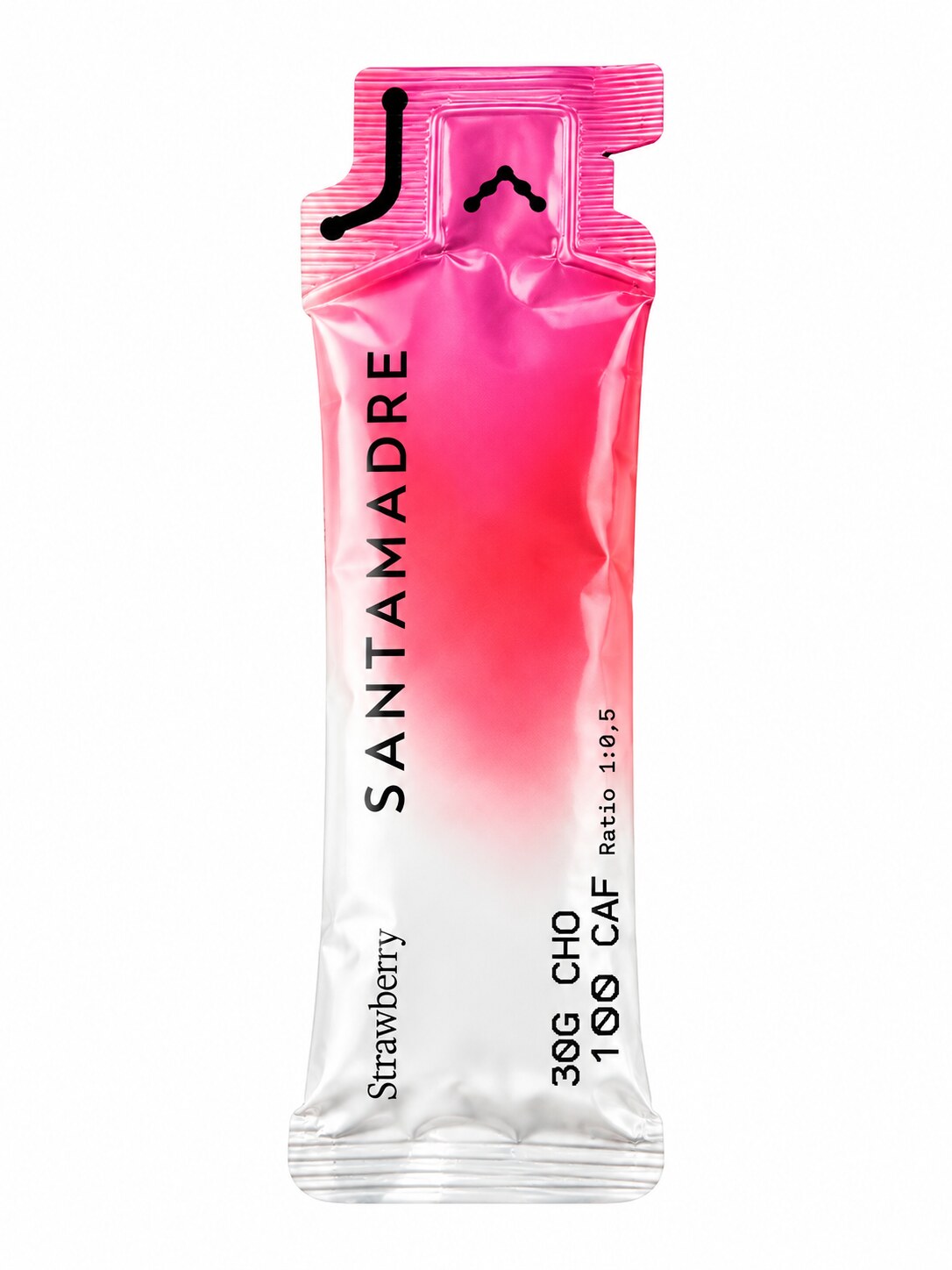 Gel energético Santa Madre 30CHO 100 CAF sabor fresa, con 100 mg de cafeína