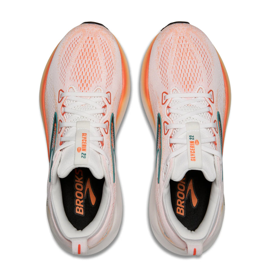 Brooks Glycerin 22 Blanco Naranja