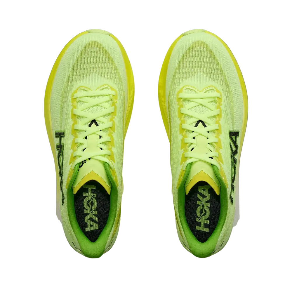 Zapatillas Hoka Mach 7 Mujer Amarillo Flúor par vista superior