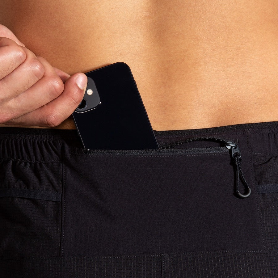 Brooks High Point 7" 2 in 1 short Negro