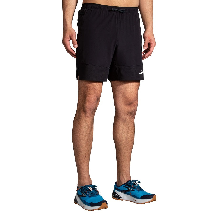 Brooks High Point 7" 2 in 1 short Negro
