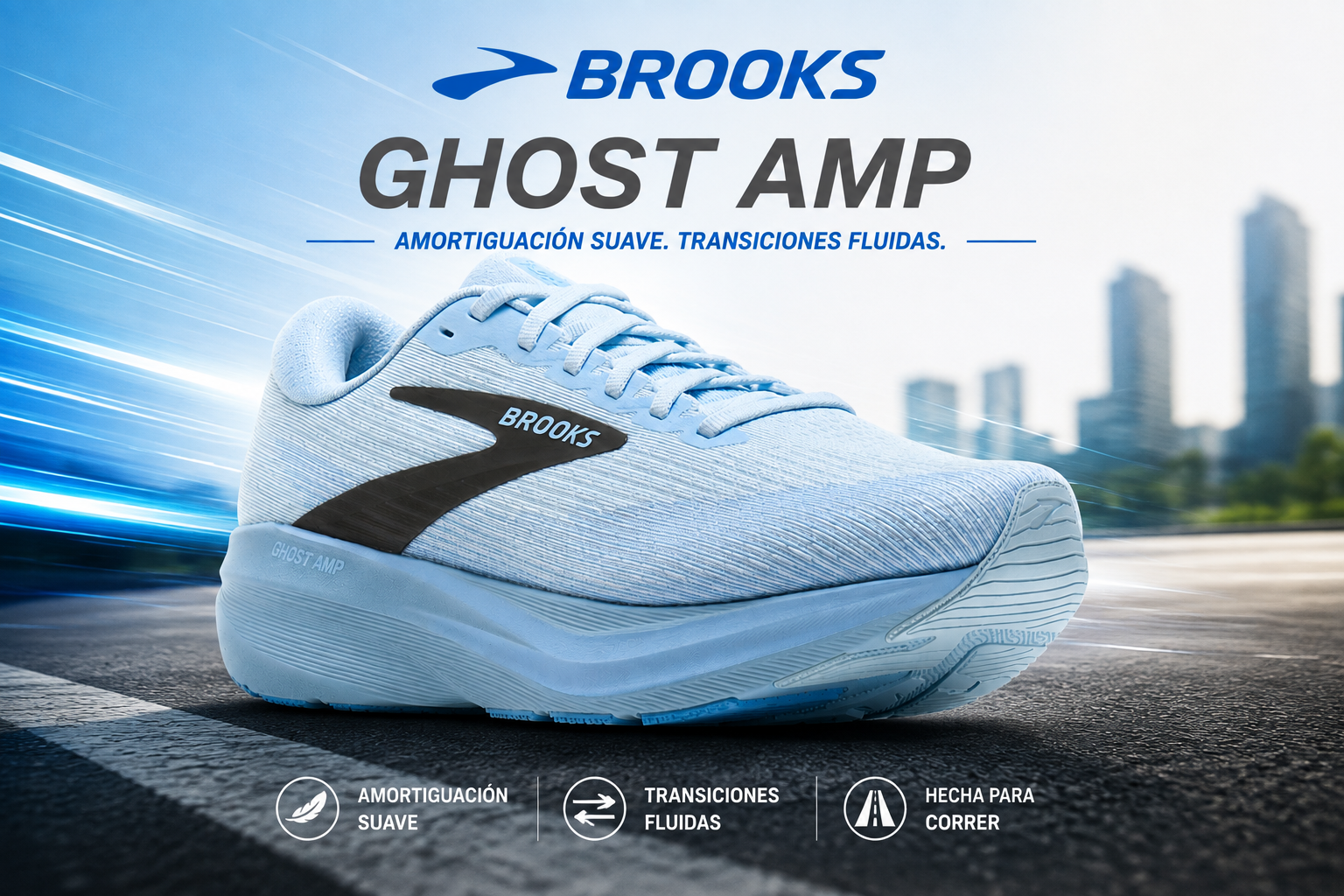 Brooks Ghost AMP: Análisis completo de la nueva zapatilla de asfalto 2026