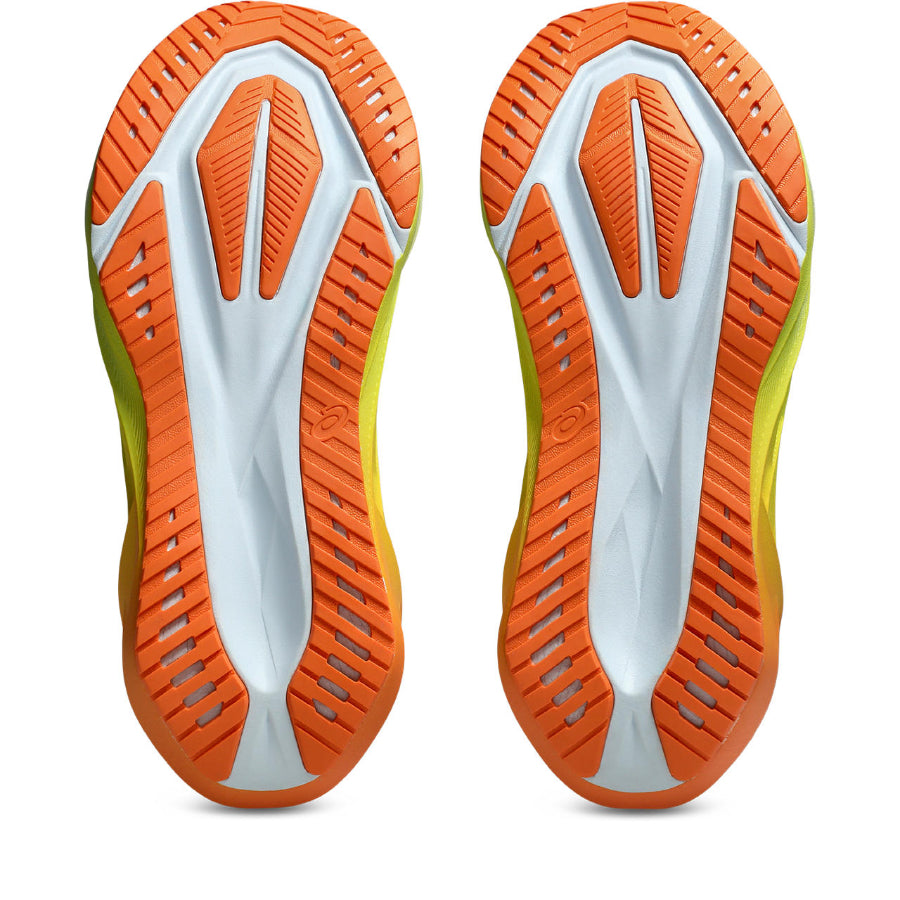 Zapatillas Asics Novablast 5 Celeste Amarillo Naranja