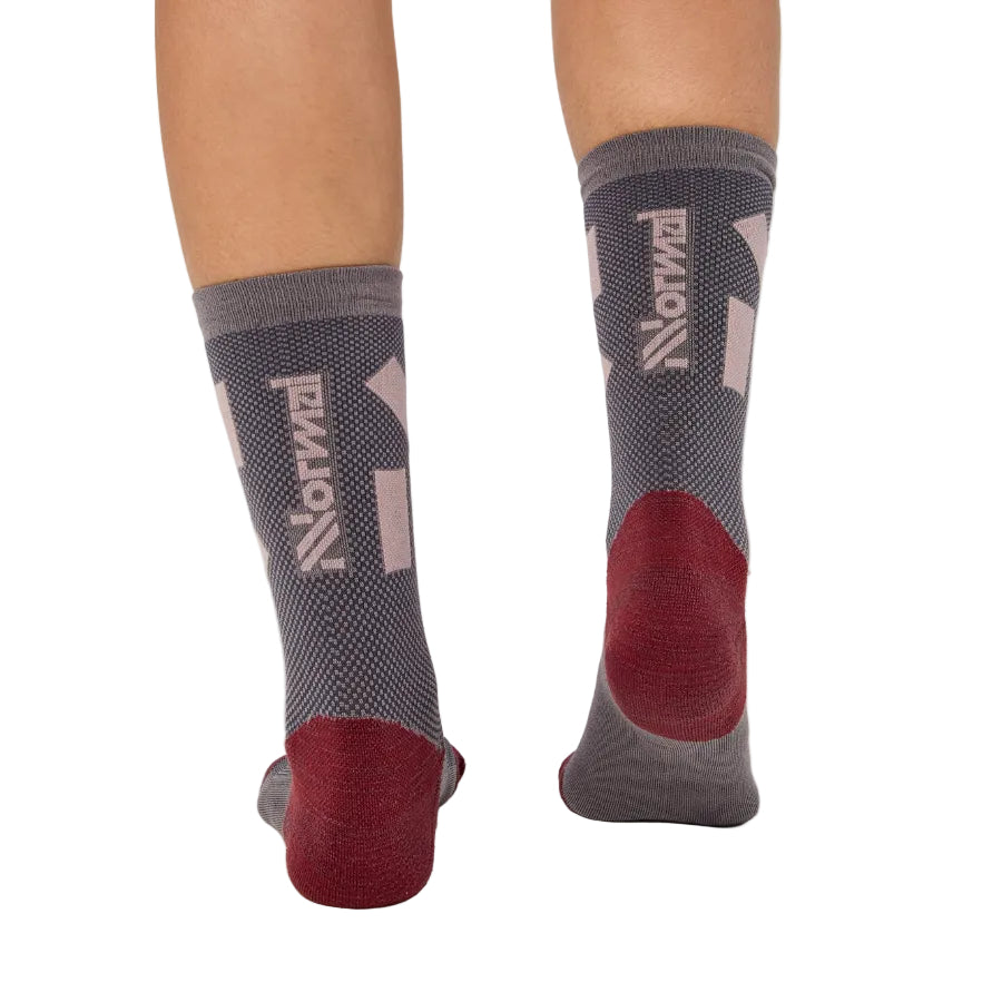 NNormal calcetines Race Gris/ Burdeos
