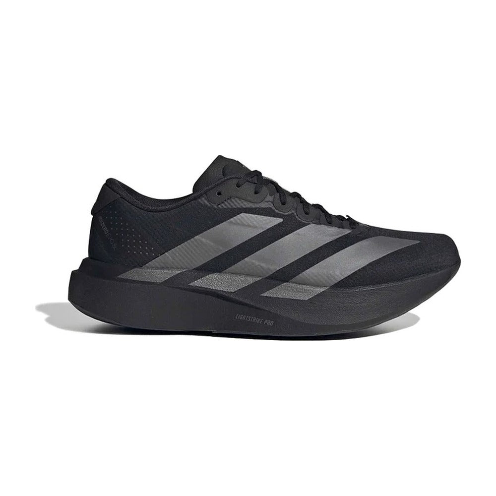 Zapatilla de running Adidas Adizero Evo SL Woven negro y gris, vista lateral exterior