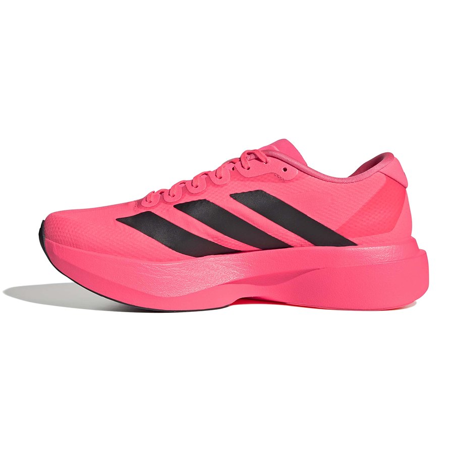 Lateral interior de las zapatillas Adidas Adizero Evo SL Woven Coral Negro con espuma Lightstrike Pro