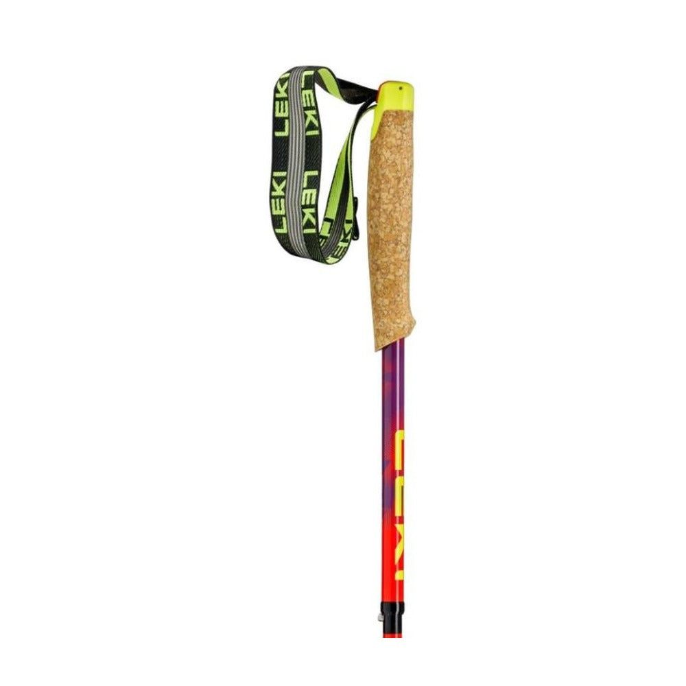 Empuñadura Spartan Ultra de corcho del bastón Leki Neotrail Pro FX.One SL Rojo Morado Amarillo, vista lateral