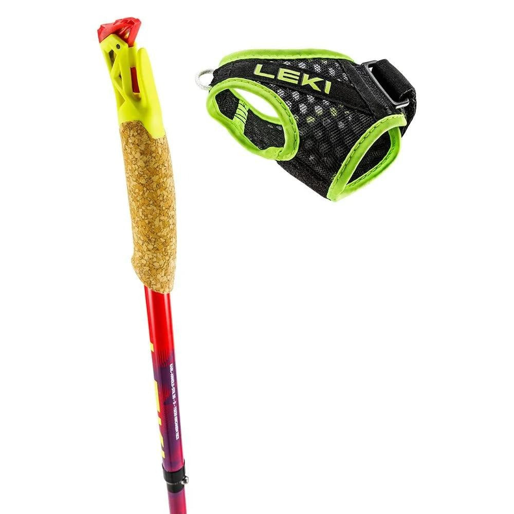 Dragonera Shark Frame Strap de malla desmontable de los bastones Leki Ultratrail FX.One Bright Red Violet Neon Yellow
