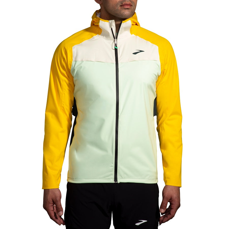 Brooks chaqueta impermeable High Point Verde Amarillo