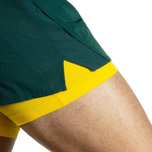 Cargar imagen en el visor de la galería, Brooks pantalones cortos High Point 5&quot; 2 en 1 2.0 Verde Amarillo
