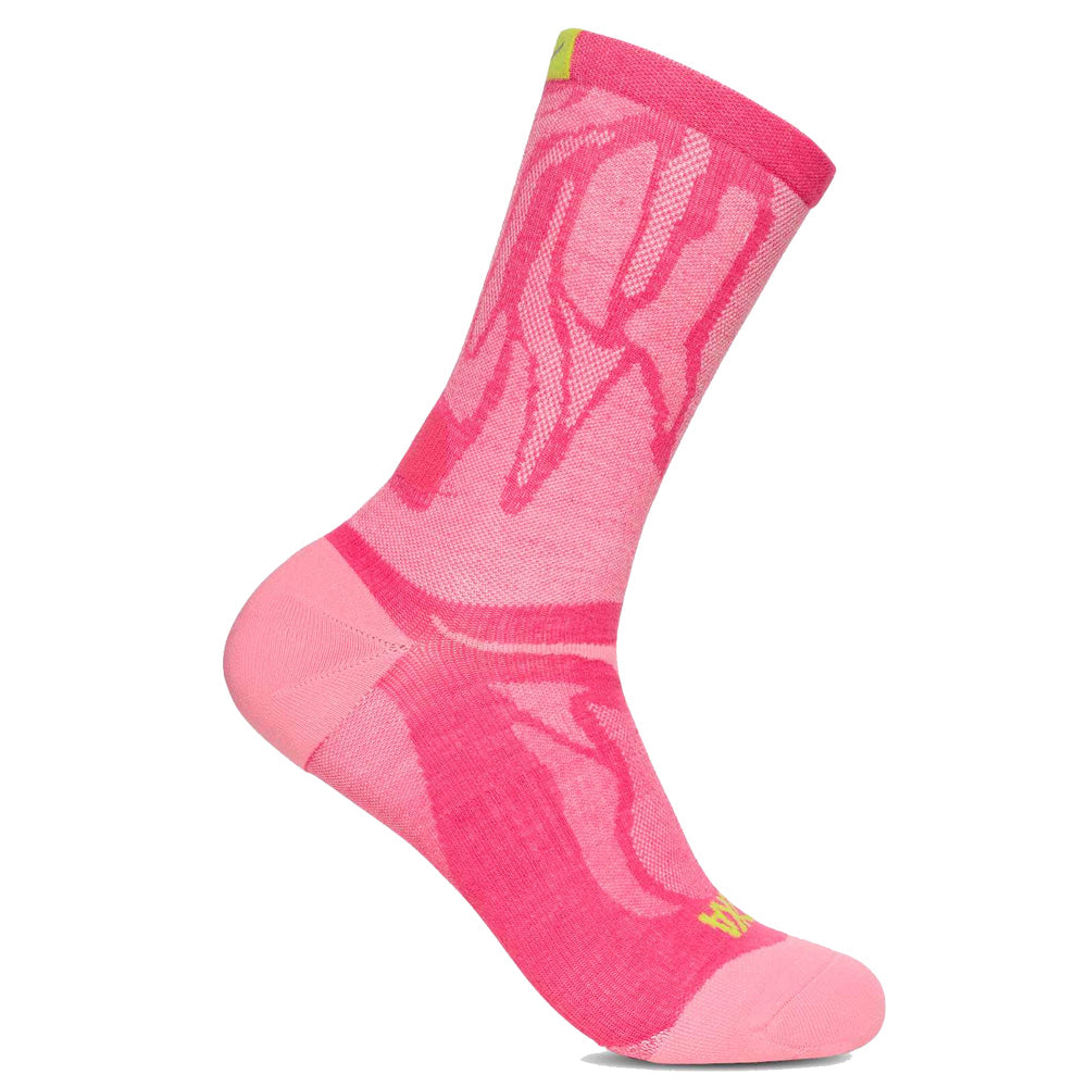 Hoka One One calcetines Clifton 10 Crew Run Rosa