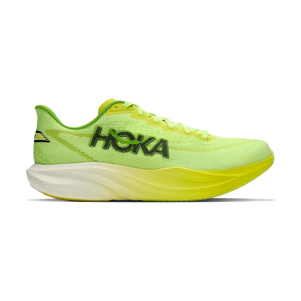 Zapatillas Hoka Mach 7 Mujer Amarillo Flúor vista lateral