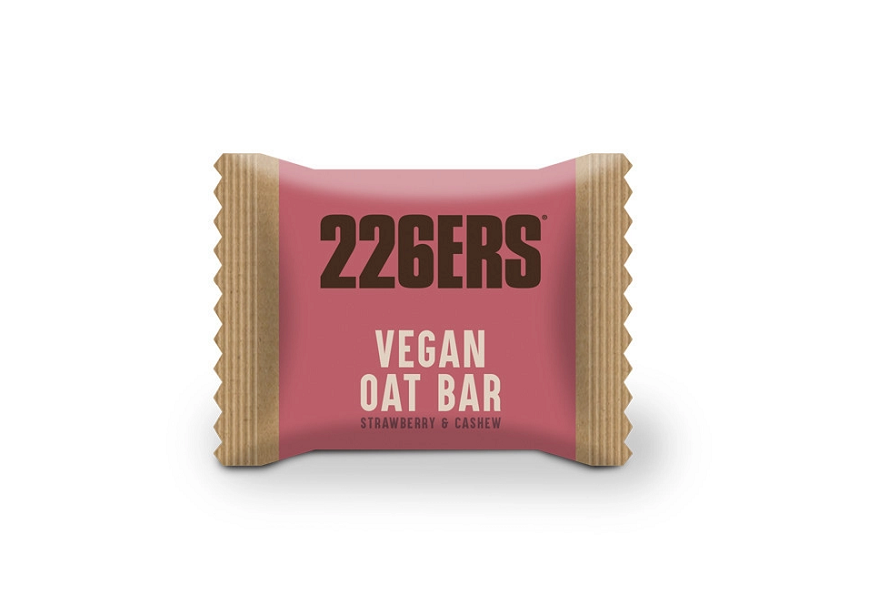 226ERS Vegan Oat Bar - Barritas energéticas veganas de avena sabor fresa y anacardos