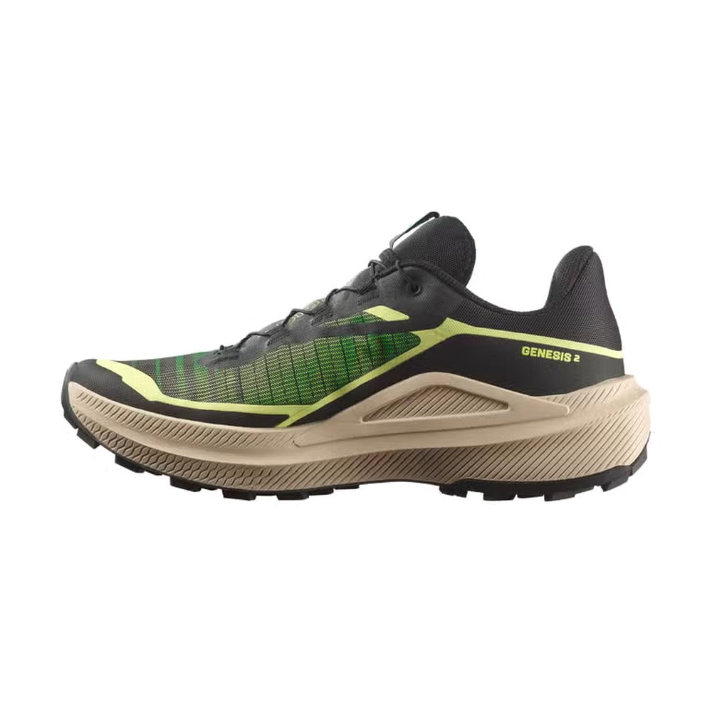 Zapatillas Salomon Genesis 2 Amarillo Negro vista lateral interior