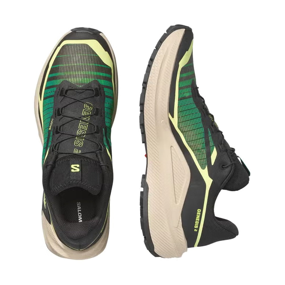 Zapatillas Salomon Genesis 2 Amarillo Negro vista superior