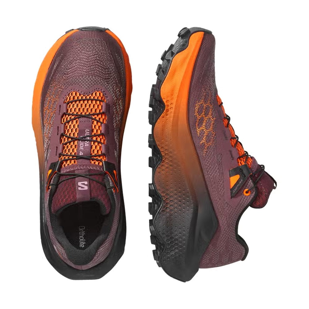 Zapatillas Salomon Ultra Glide 4 Mujer Burdeos Naranja