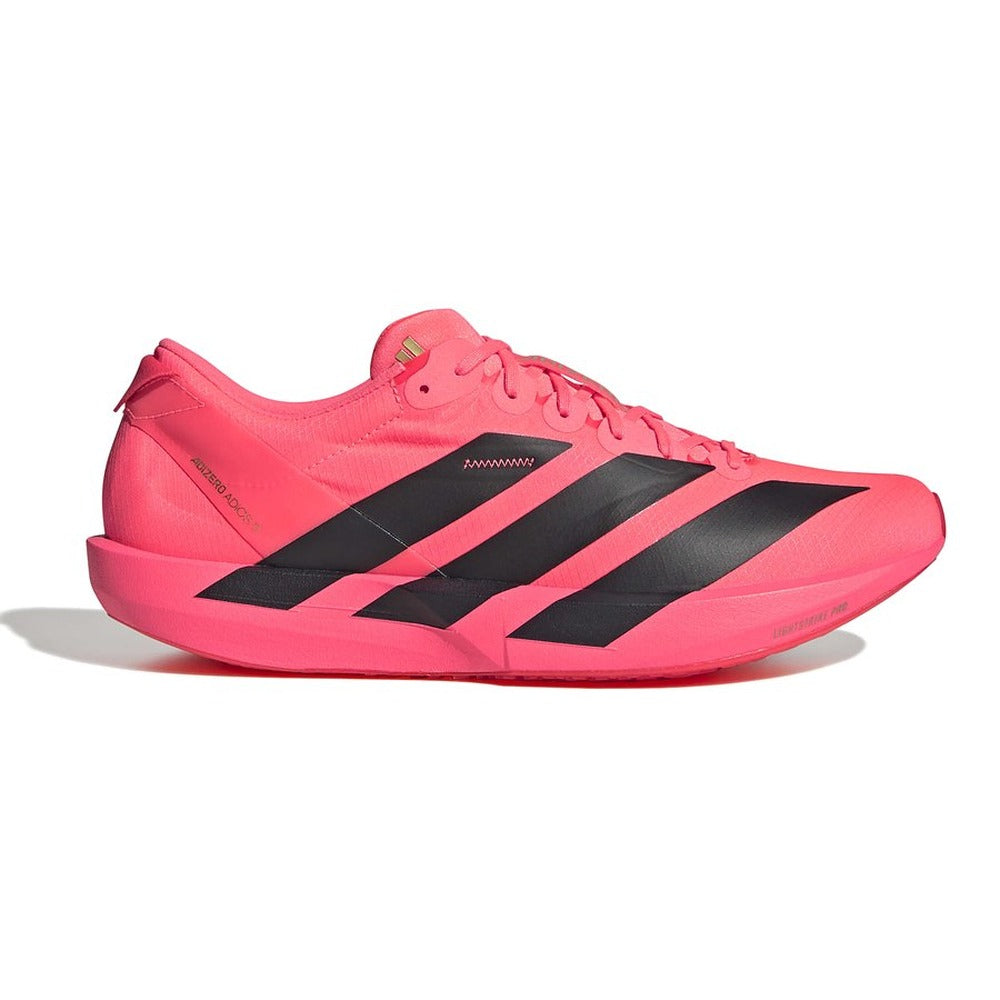 Zapatillas Adidas Adizero Adios 9 Coral Negro, vista lateral exterior