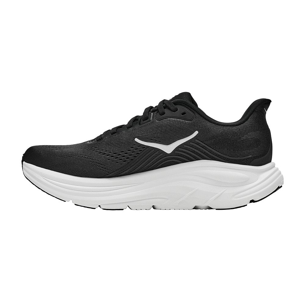 Zapatillas Hoka Clifton 11 Negro Blanco de hombre, vista lateral interior